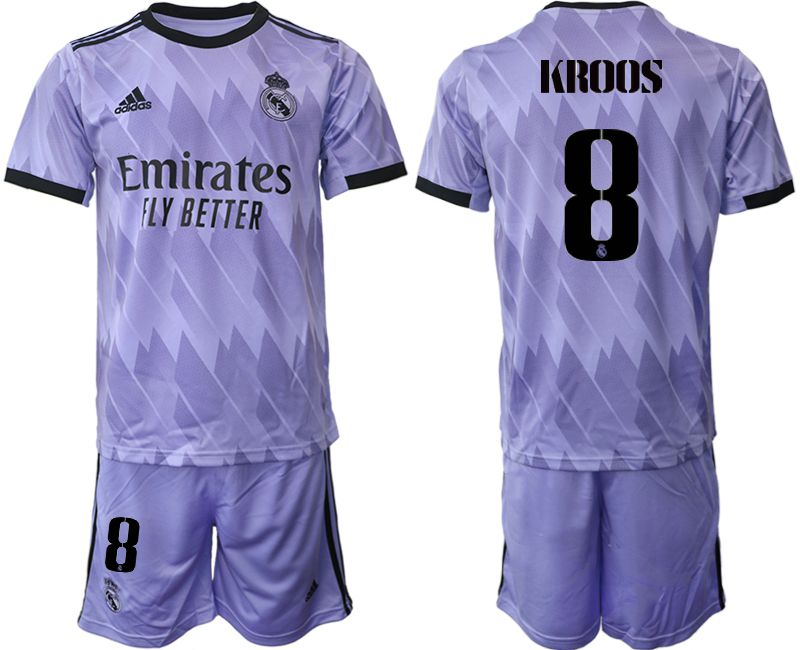 Men 2022-2023 Club Real Madrid away purple 8 Soccer Jersey